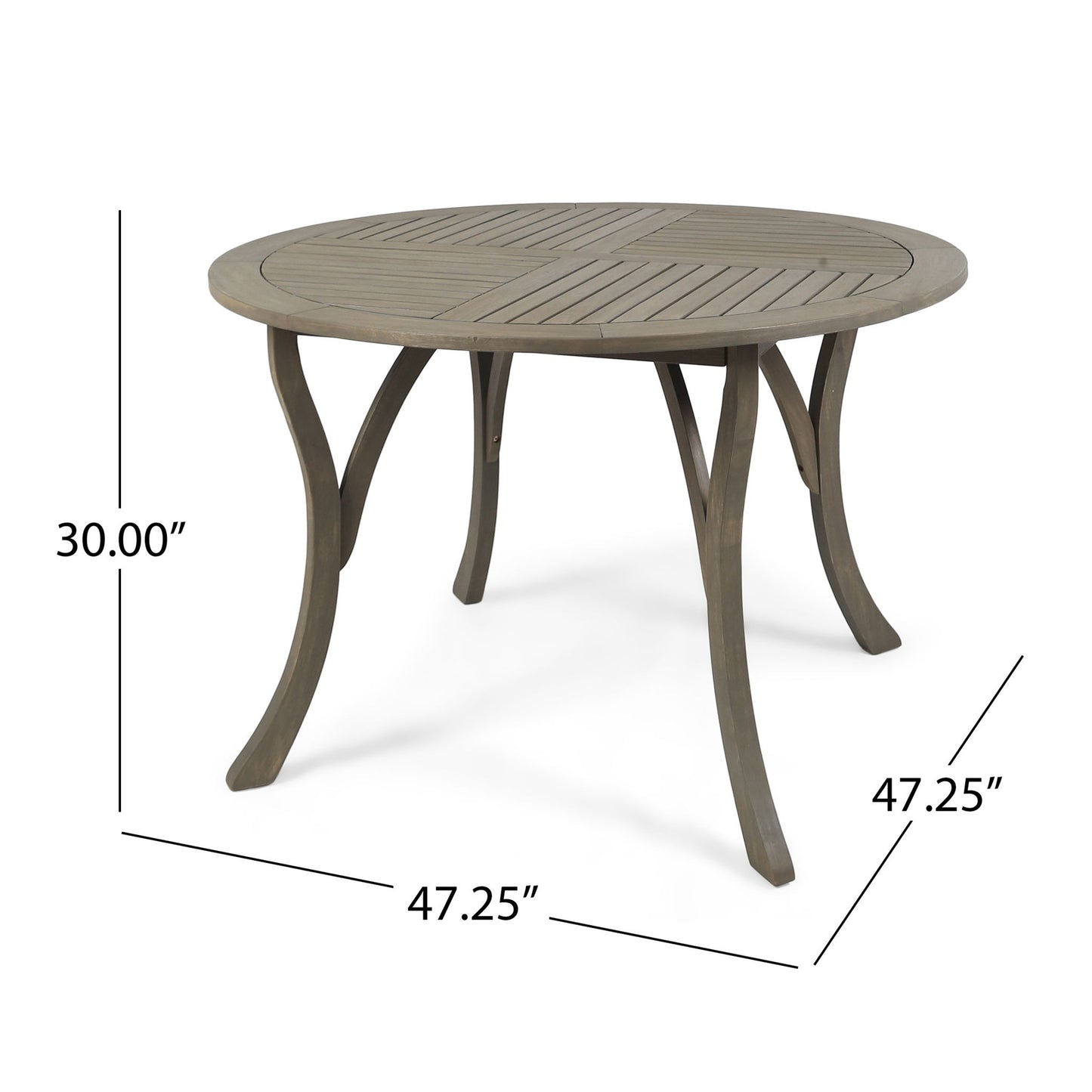 Hermosa - Outdoor Acacia Wood Table Circular Design Noble House