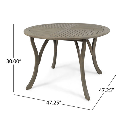 Hermosa - Outdoor Acacia Wood Table Circular Design Noble House