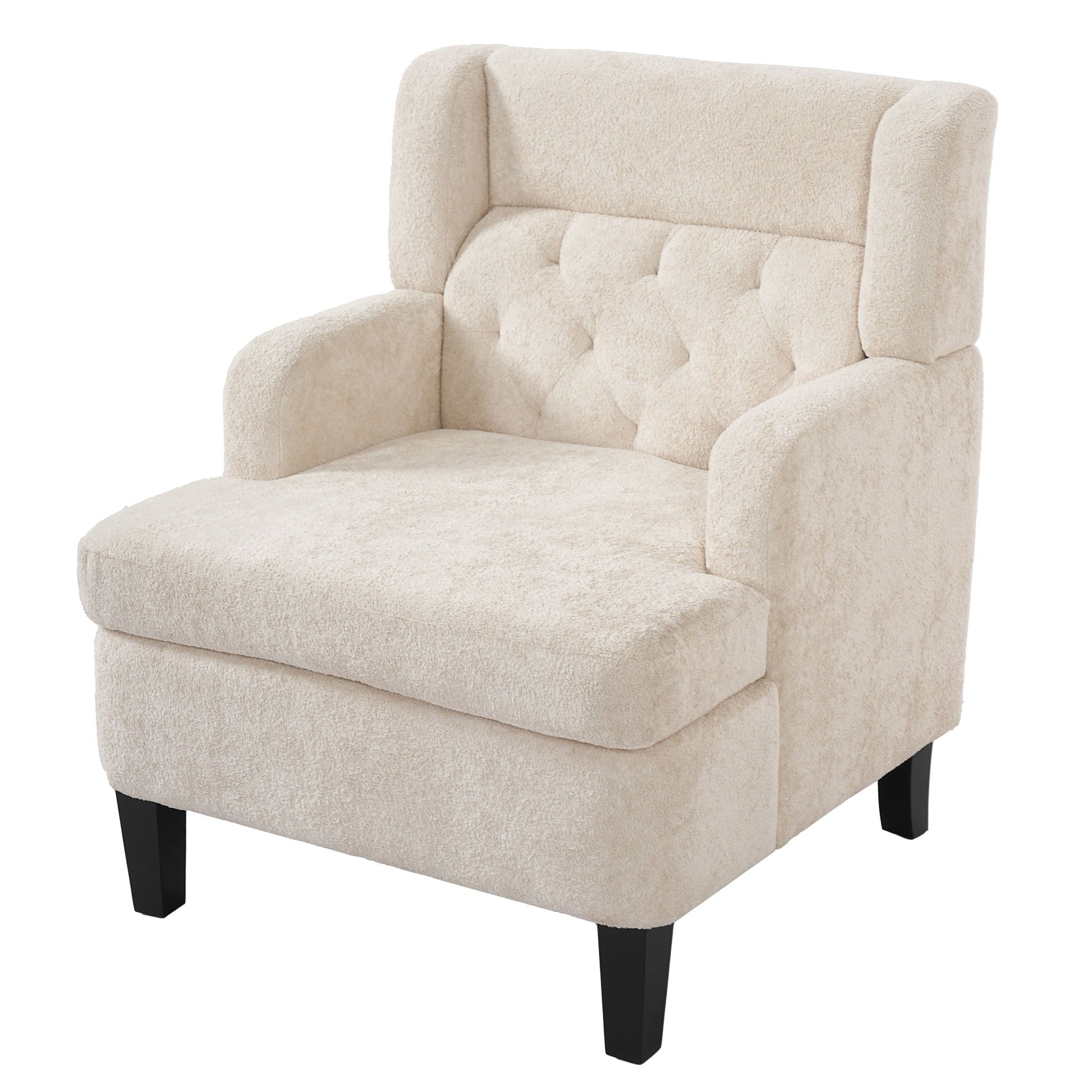 Modern Tufted Upholstered Accent Chair For Living Room Noble House