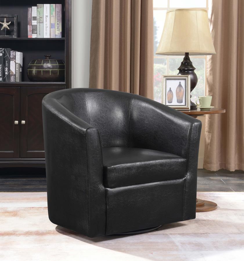 Turner - Upholstered Barrel Back Swivel Chair CoasterEssence