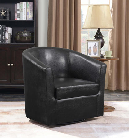 Turner - Upholstered Barrel Back Swivel Chair CoasterEssence