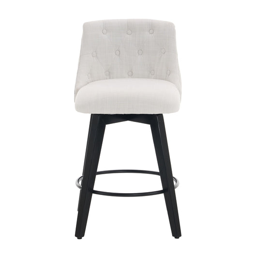 Swivel Bar Stools & Button Tufted Back (Set of 2) Home Essentials