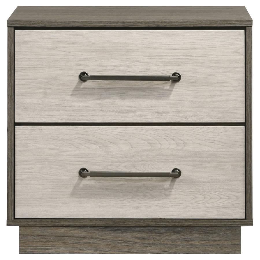 Fenwick - 2-Drawer Nightstand Bedside Table - Gray Oak Coaster Fine Furniture