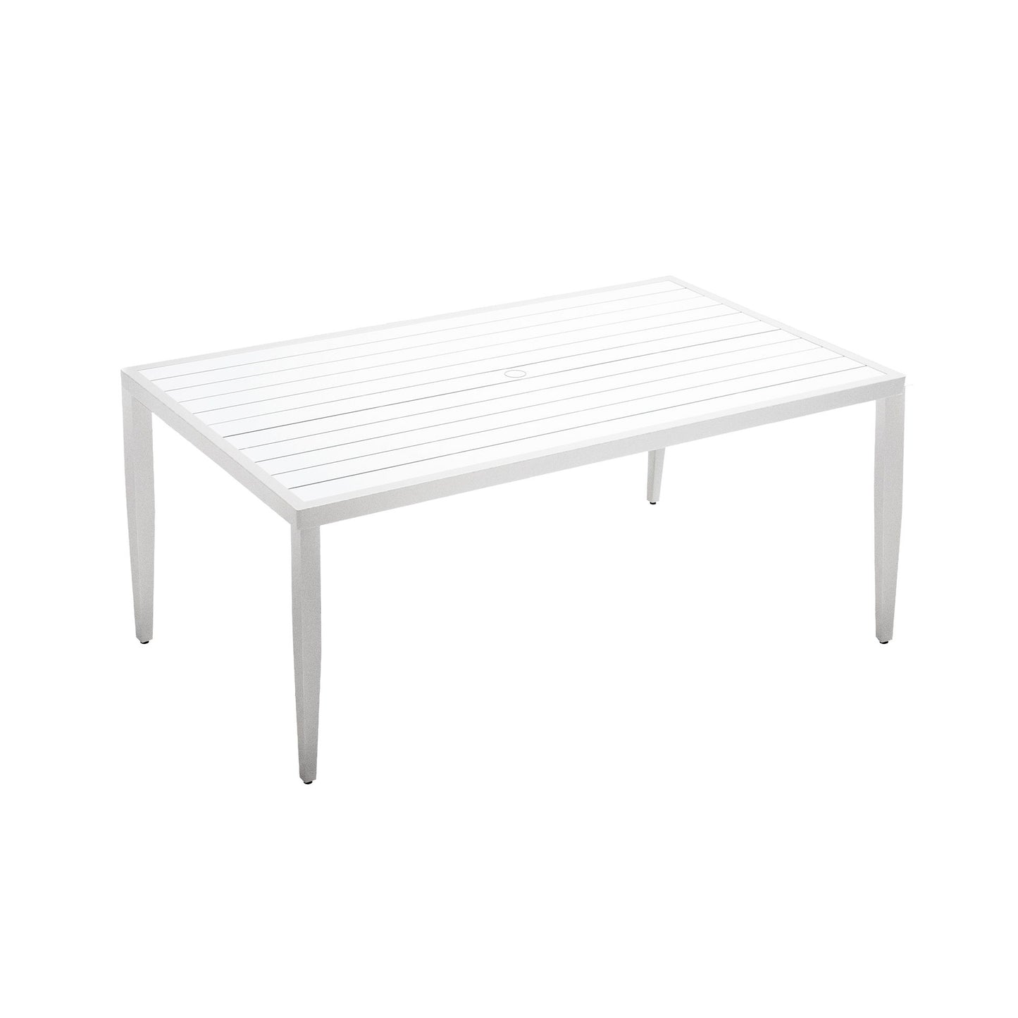 Outdoor Patio Dining Table With Tapered Feet & Umbrella Hole Life Outside