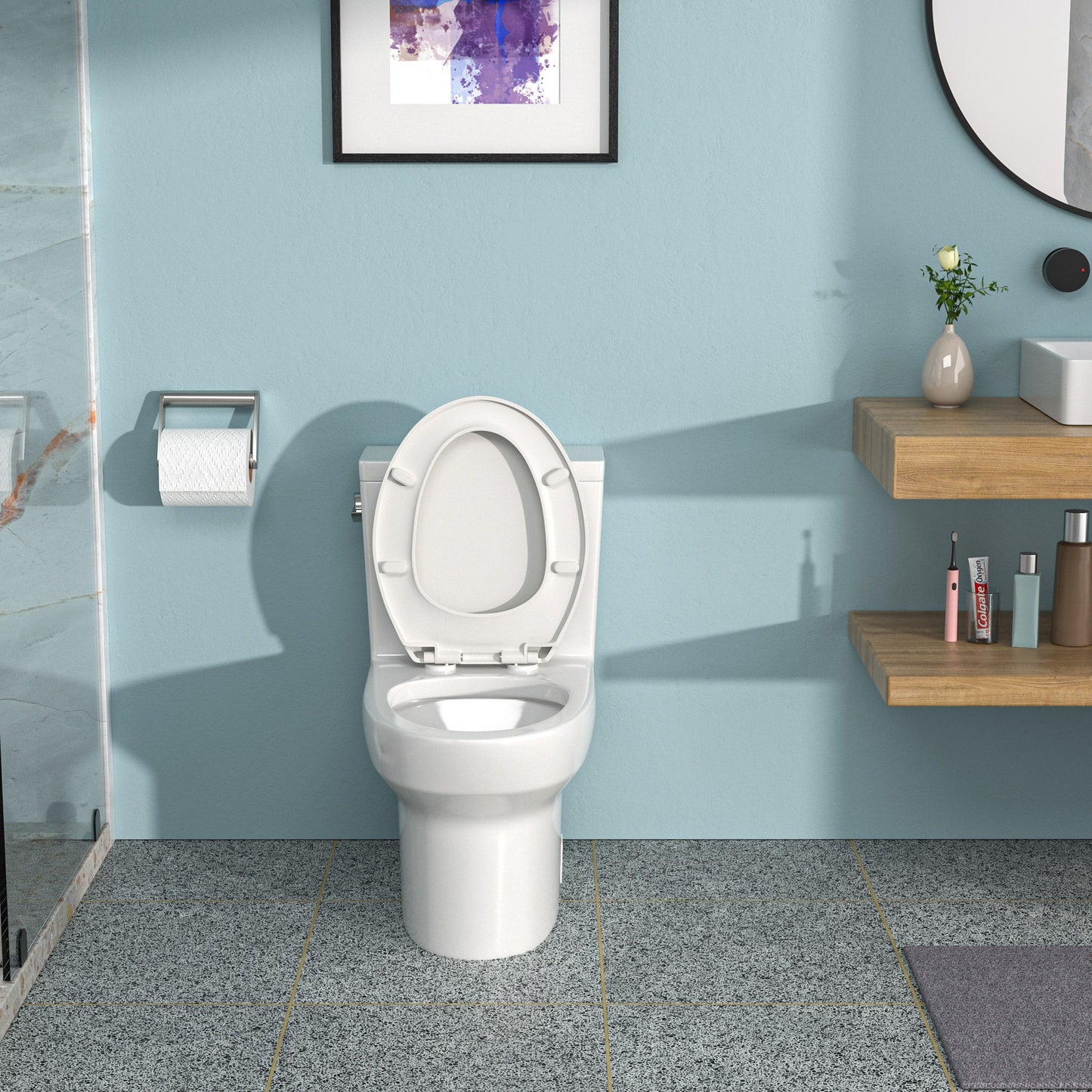 1 Piece Toilet & Soft Closing Seat - White Daily Nest