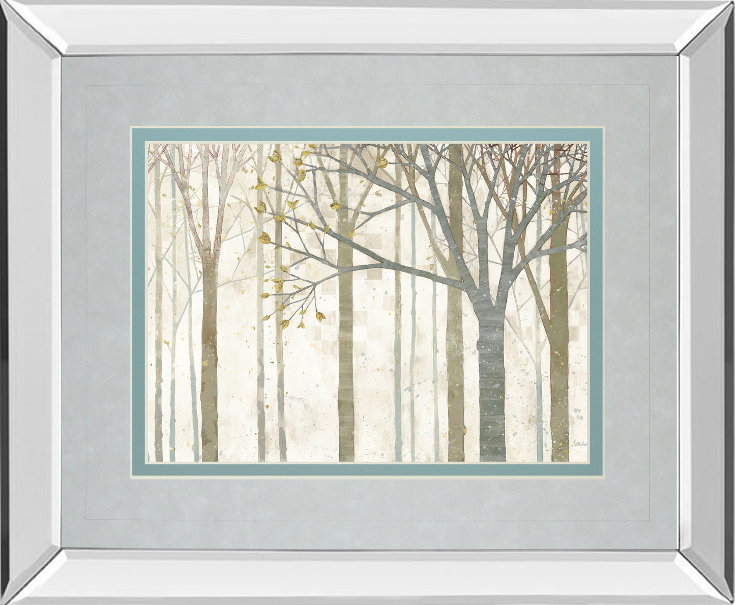 In Springtime No Border By Katherine Lowell - Mirror Framed Print Wall Art - White