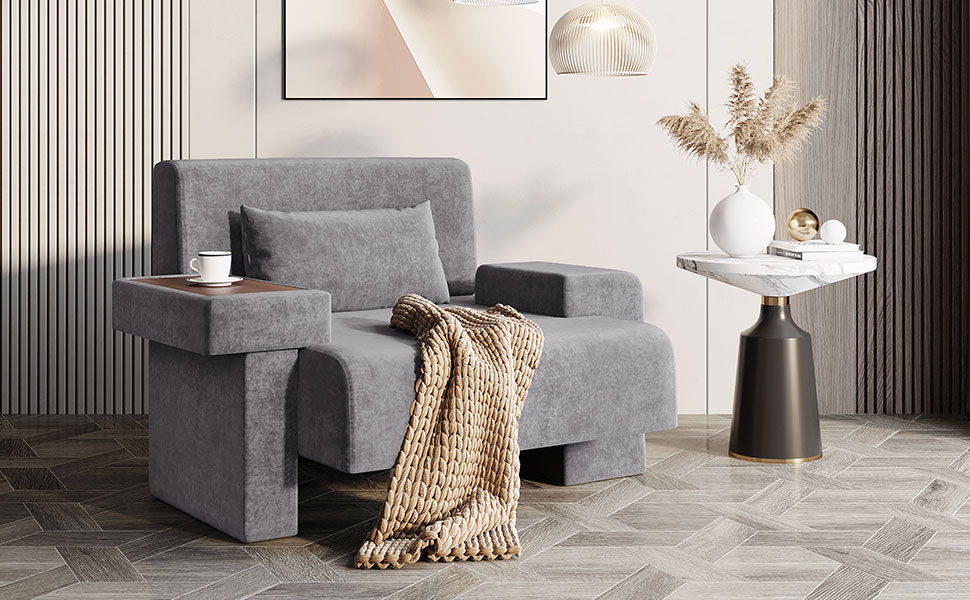 Modern Oversized Armchair With Soft Cushion For Living Room Hearth and Haven