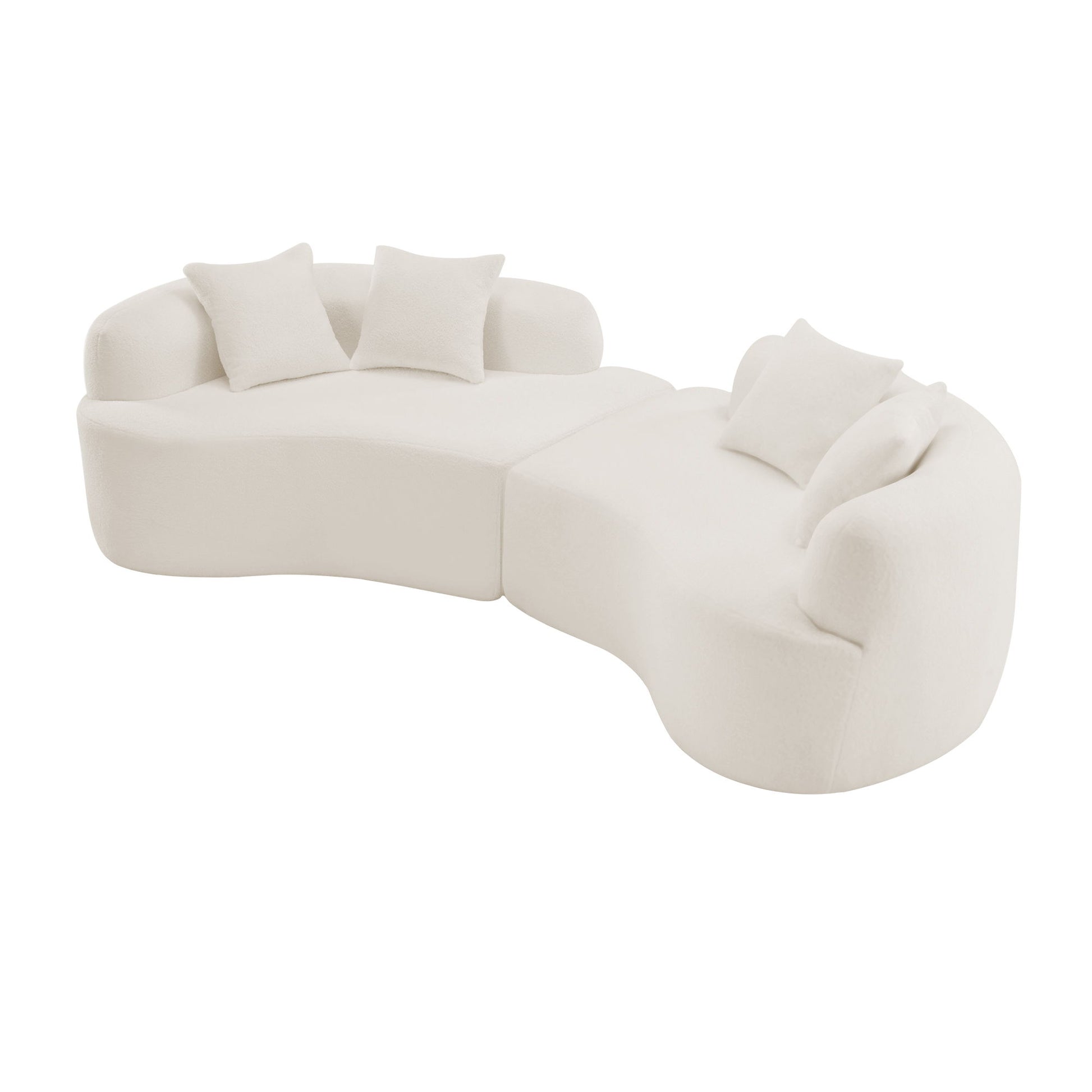 Curved 4 Seater Full Compression Sponge Sofa Home Essentials