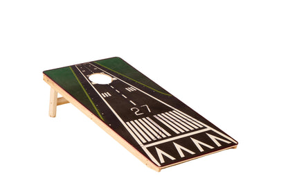 4X2 Ft Large Size Cornhole Board (Set of 2), Outdoor Game Board Set With 8 Bean Bags, Perfect For Lawn, Backyard, Beach, Park - White / Green