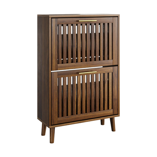 Medieval Modern Shoe Cabinet With 2 Flip Drawers And Fence Design Daily Nest