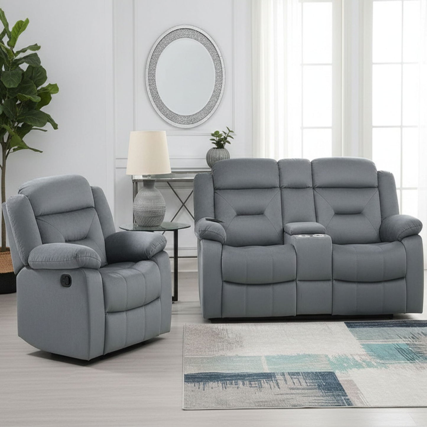 Contemporary Living Room Set With Pillow Arms And Headrest Support Home Essentials