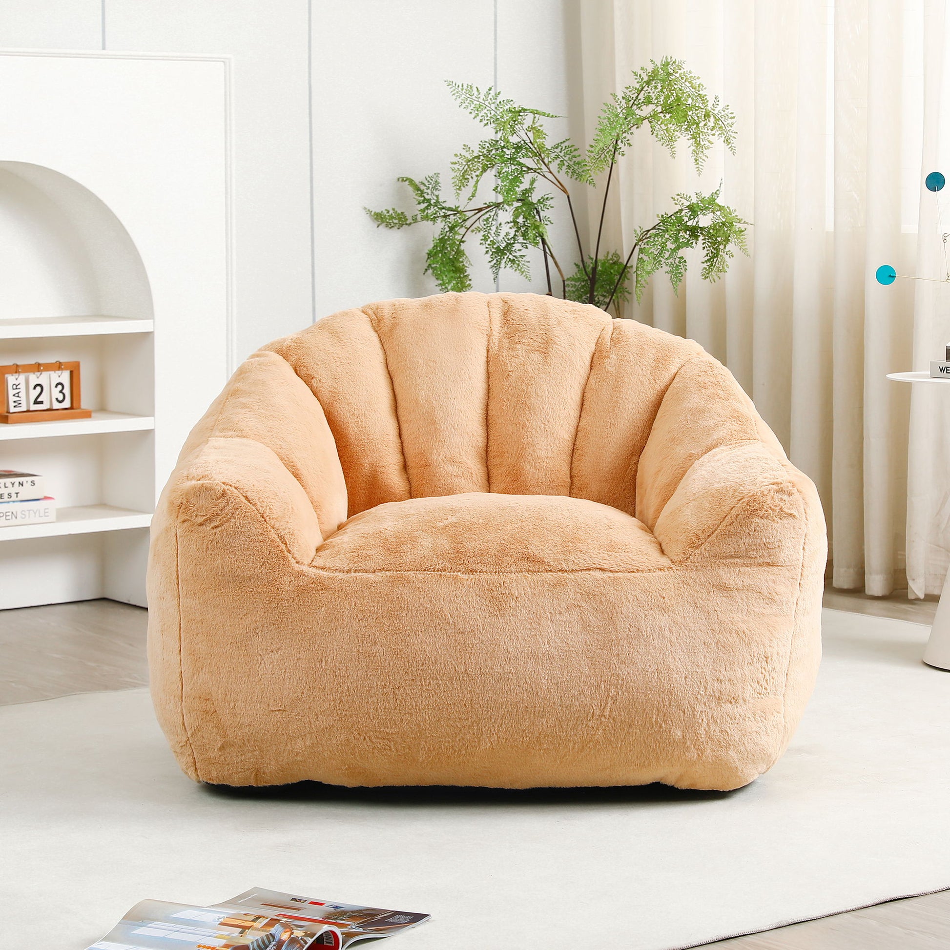 Beanbag Chair, Beanbag Sofa Chair With Armrests Stuffed High Density Foam Home Essentials