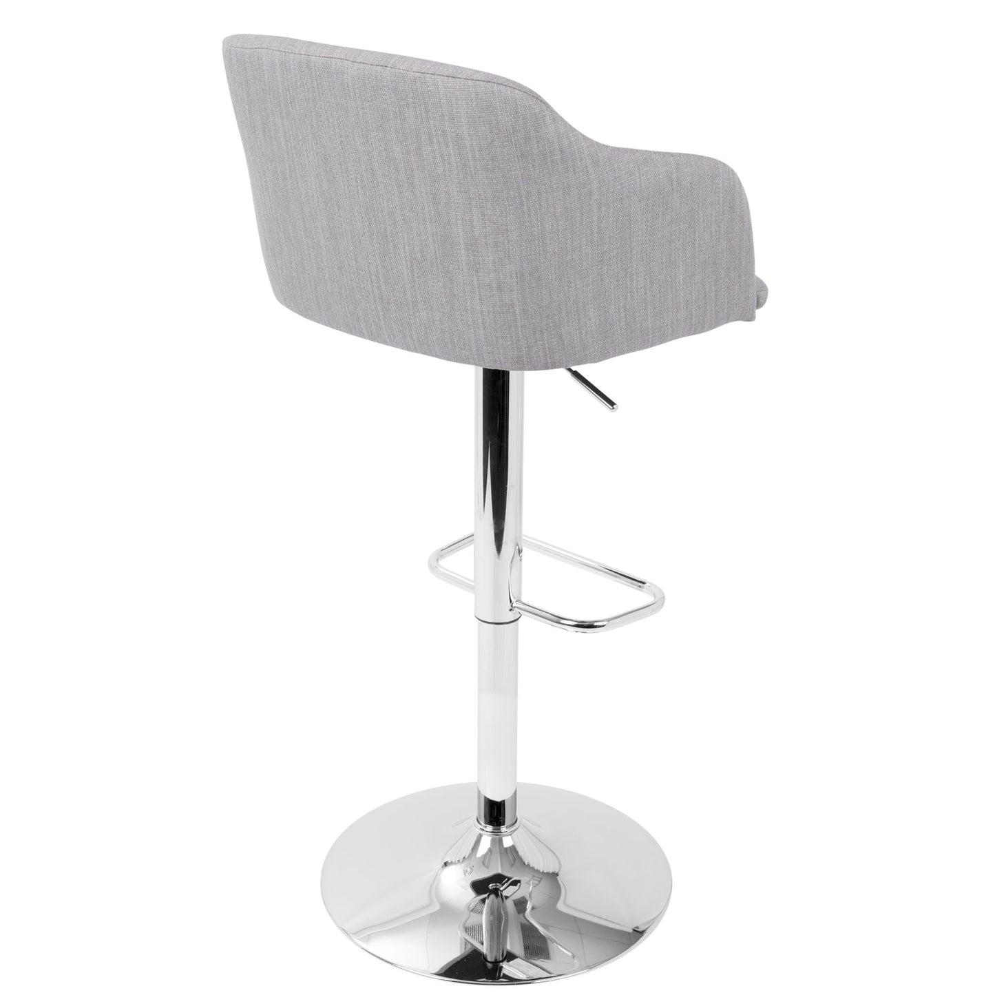 Daniella - Contemporary Adjustable Barstool With Swivel - Light Gray Lumi Source