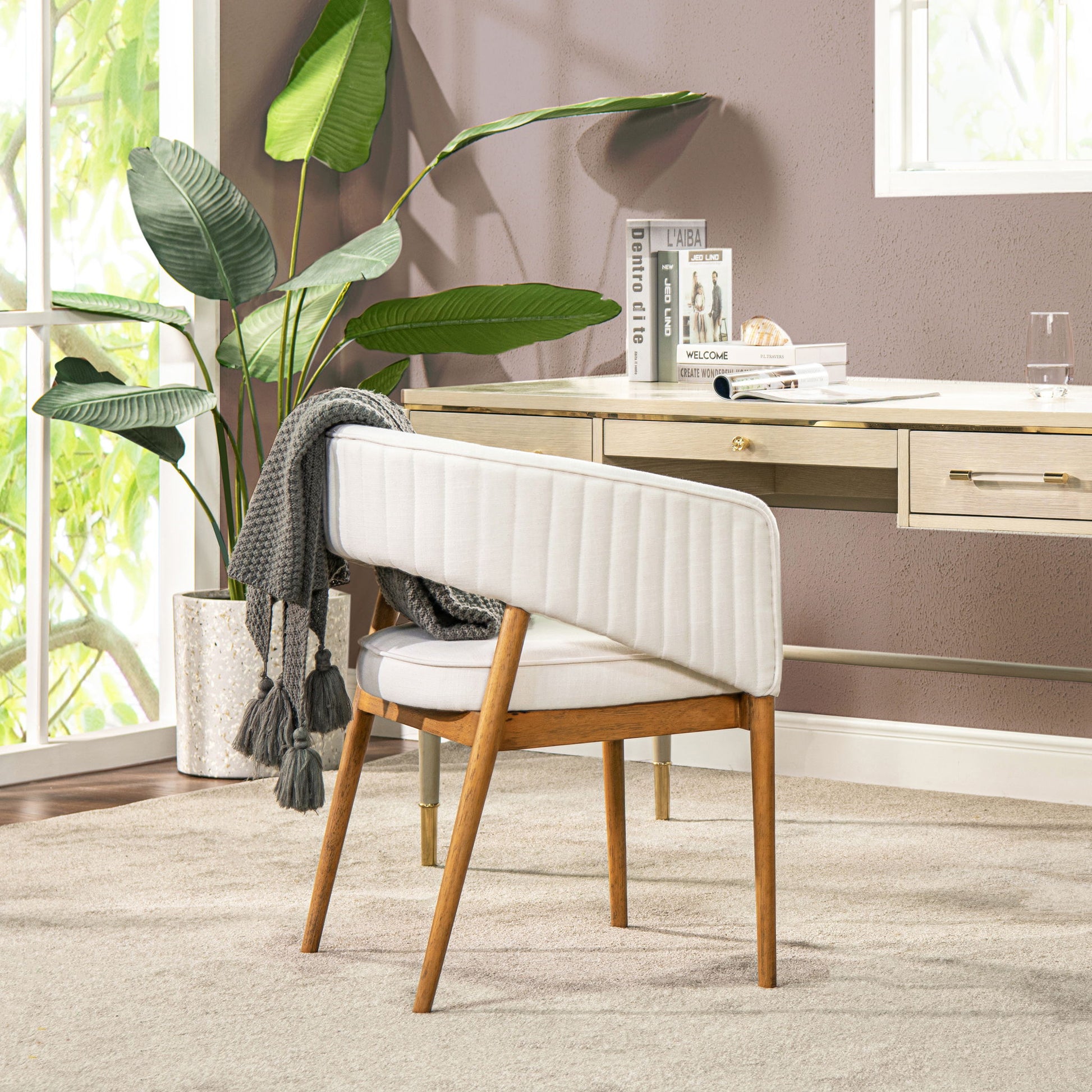 Mirah - Modern Open Barrel Dining Chair Jennifer Taylor Home