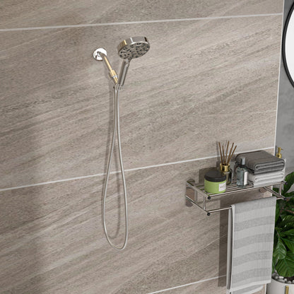 Multi Function Adjustable Hand Shower 8 Function Hand Shower Plastic With Wall Mount - Chrome Daily Nest