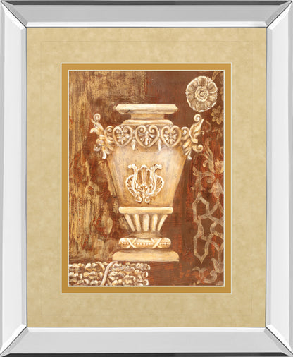 Precious Antiquity Il By Studio Nuvo - Mirror Framed Print Wall Art - Red