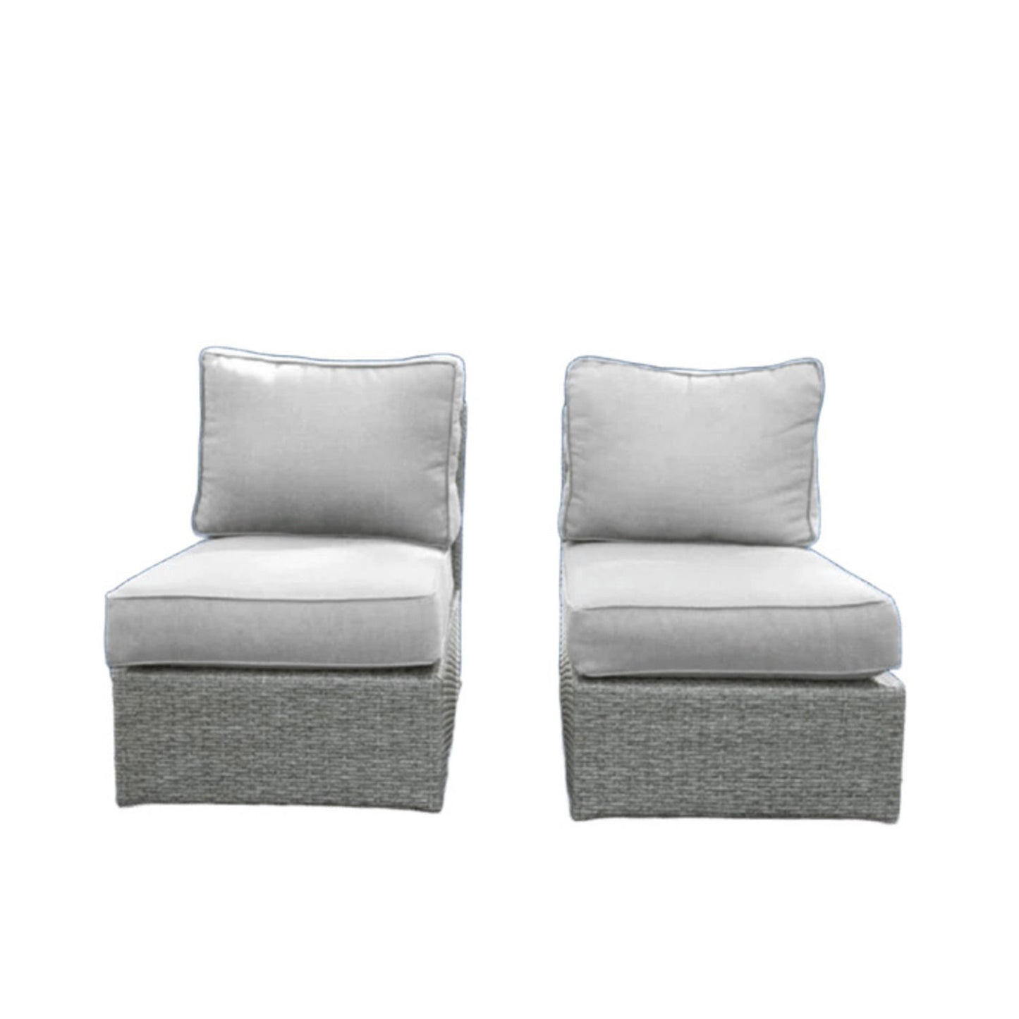 Armless Patio Chair With Cushions LSI Patio Furniture