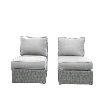 Armless Patio Chair With Cushions LSI Patio Furniture