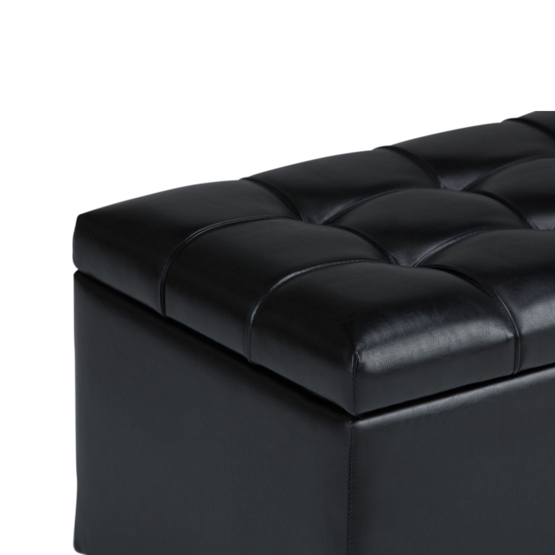 Sienna - Upholstered Storage Ottoman Bench Simpli-Home
