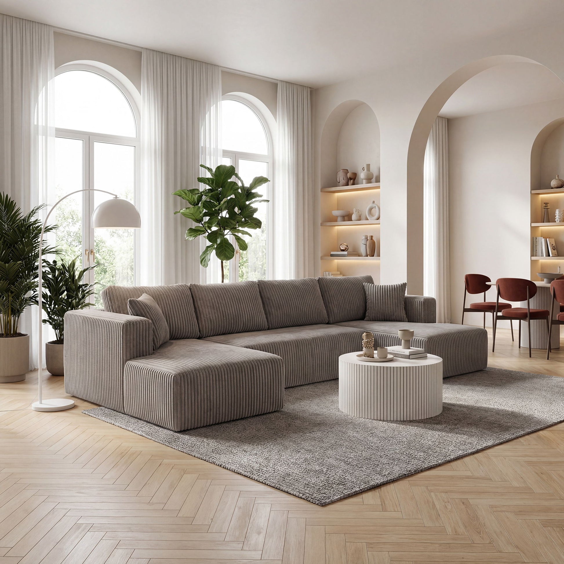 U-Shape Modular Sectional Sofa For Living Room Home Essentials
