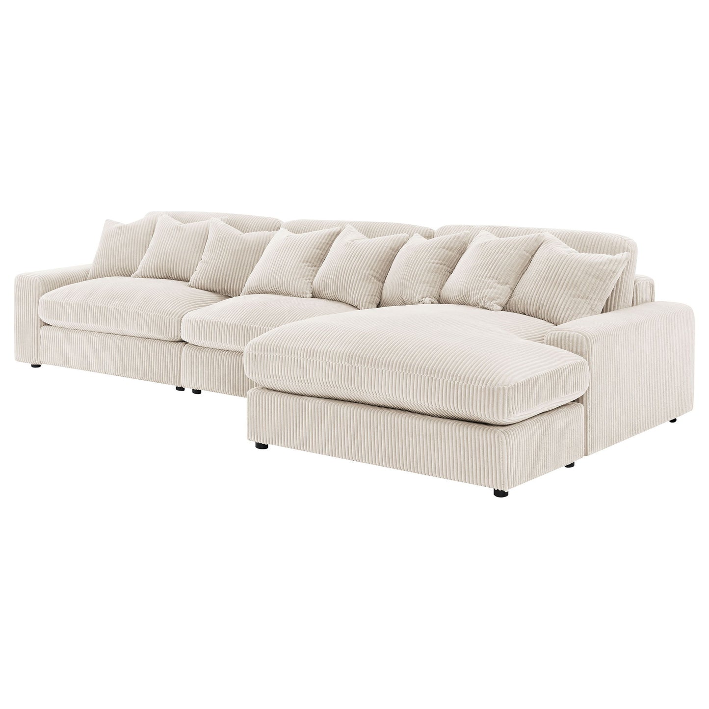 Cassidy - Upholstered Sectional Sofa With Reversible Cushions Furniture Max