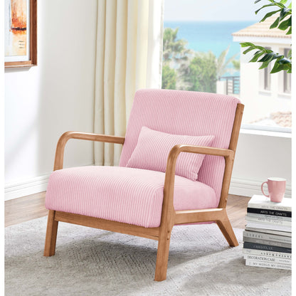 Upholstered Armchair With Back Support Pillow Home Essentials