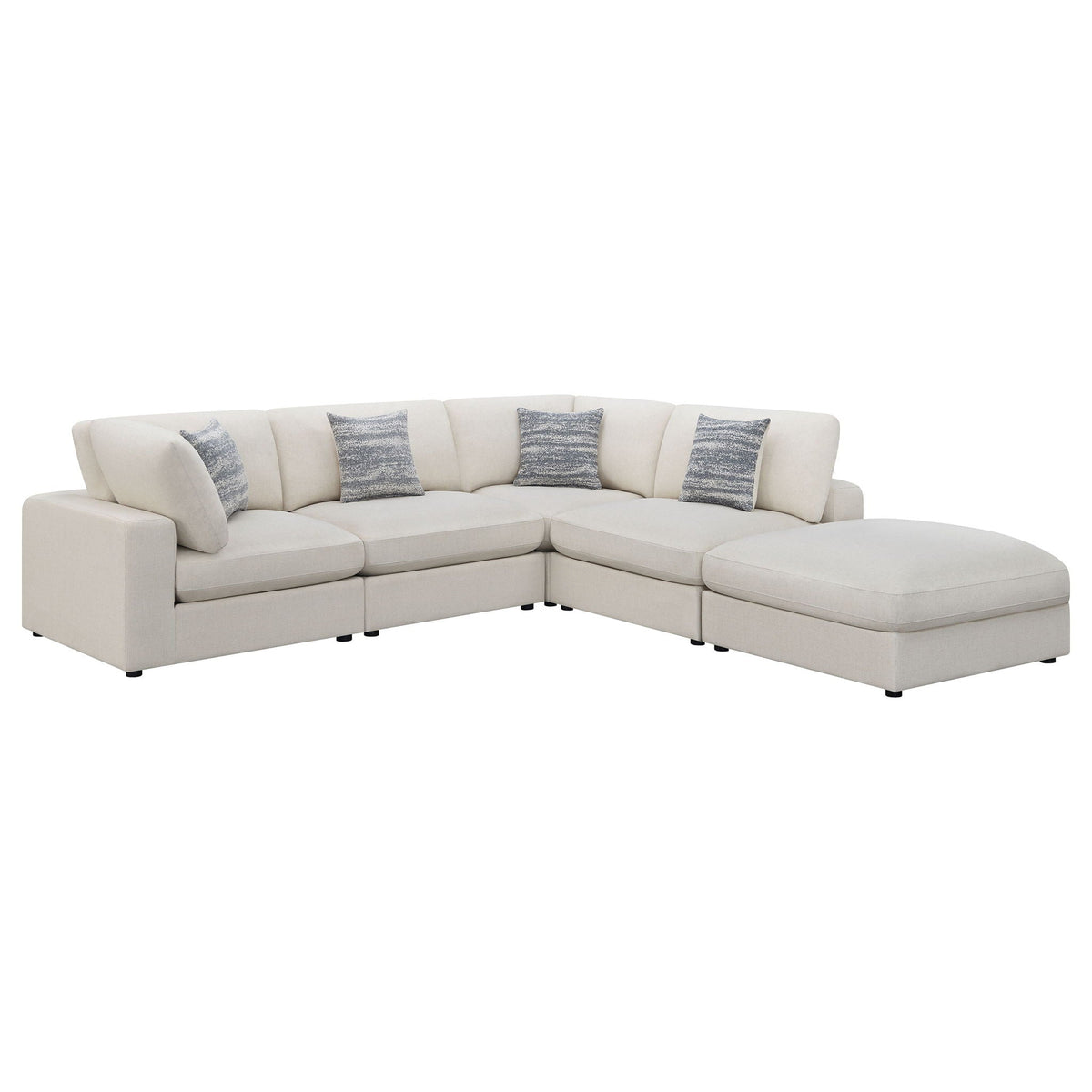 Dulcy - 5 Piece Modular Sectional Sofa - Beige Furniture Max
