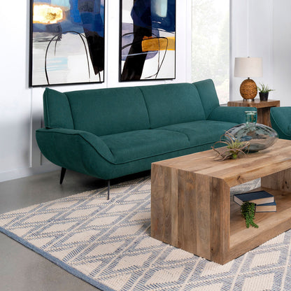 Logan - Flared Arm Sofa Sofa - Teal Blue Furniture Max