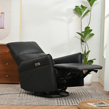 270° Power Swivel Rocker Glider Recliner Chair With USB Ports Home Essentials