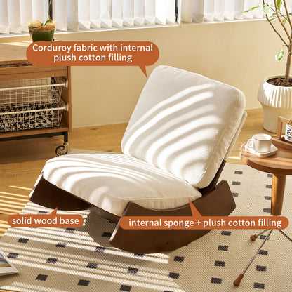 Comfortable High-Quality Upholstery Glider Rocking Chair Home Essentials