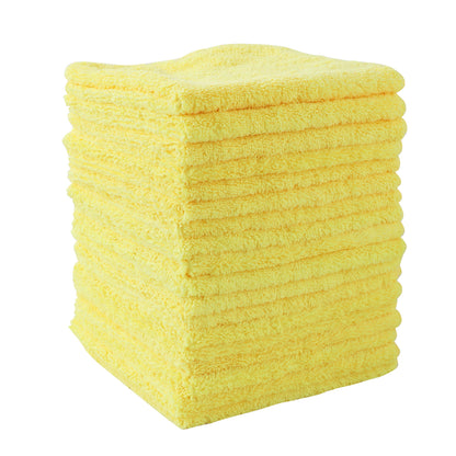 Multifunctional Microfiber Towel For Car Cleaning, Kitchen & Glass Scrubbing - Yellow Daily Nest