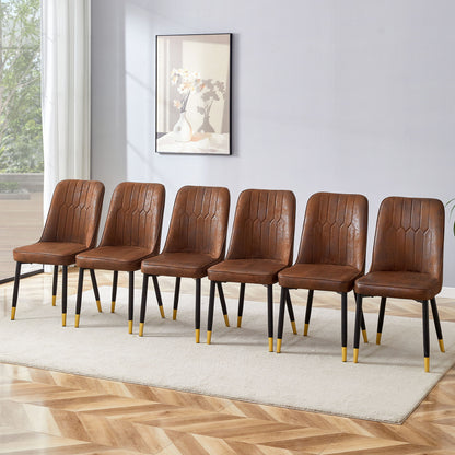 Modern Dining Chairs With Sleek Backrest And Metal Legs Home Essentials