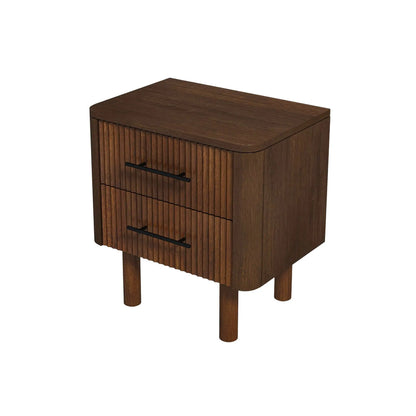 Logan - Nightsd Bed Side Tables With 2 Drawers - Brown Ashcroft Furniture