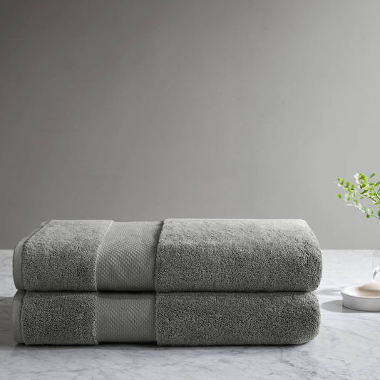 Turkish Bath Sheet 2 Piece Set - Charcoal Madison Park Signature