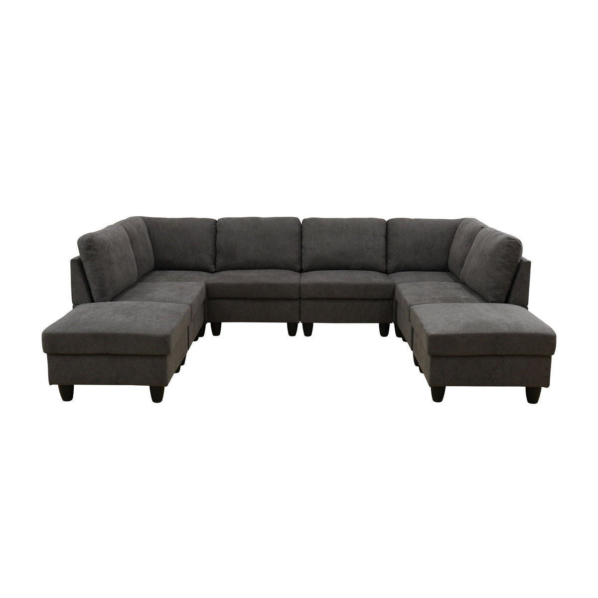 8 Piece Modular U - Shape Sectional Sofa Home Essentials