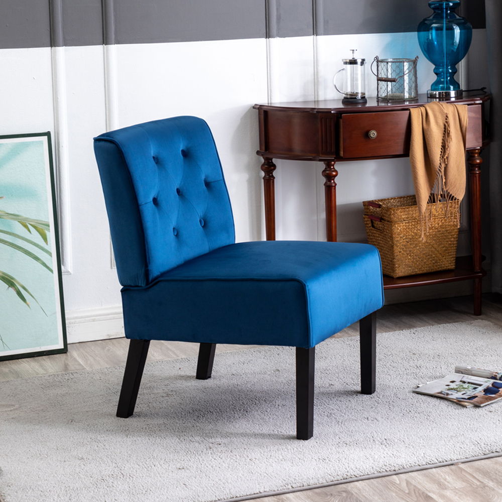Reese - Living Room Armless Button Tufted Pattern Accent Chair (Set of 2) US Pride