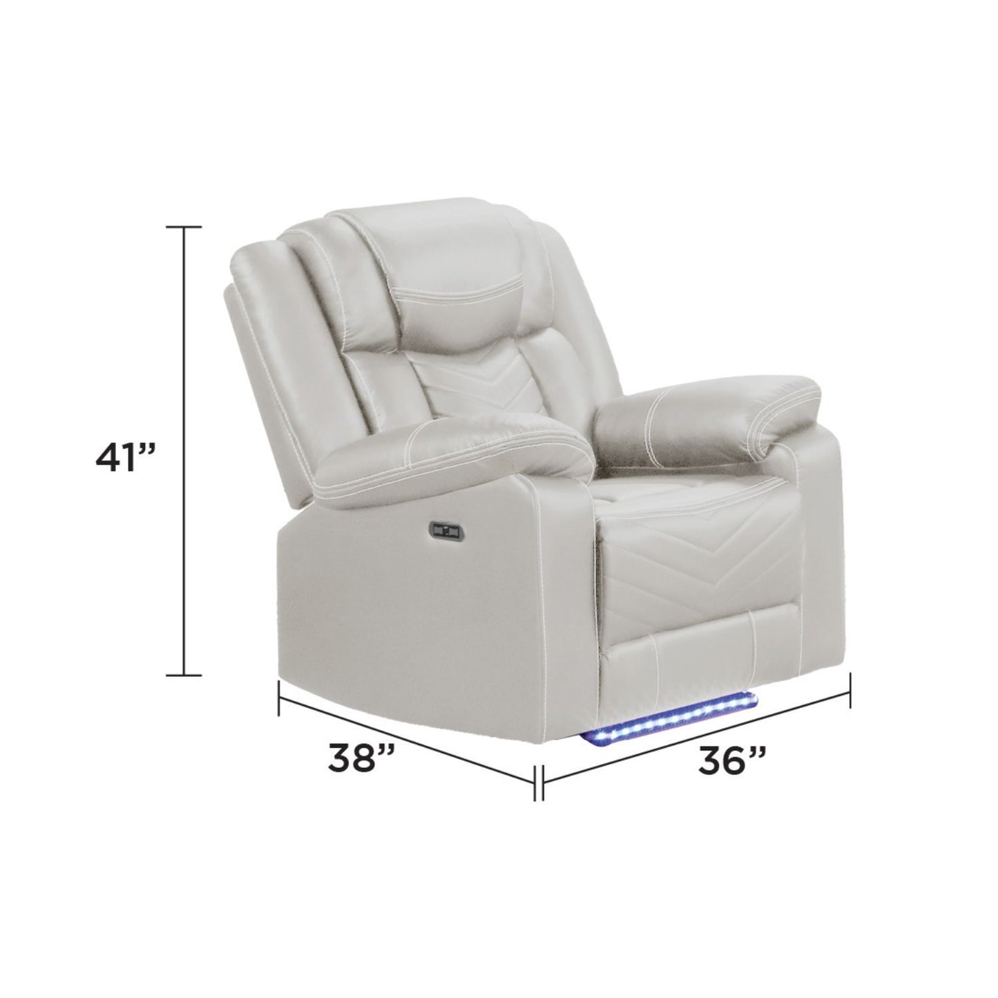 Challenger - LED Power Recliner Chair Matrix Furniture Group