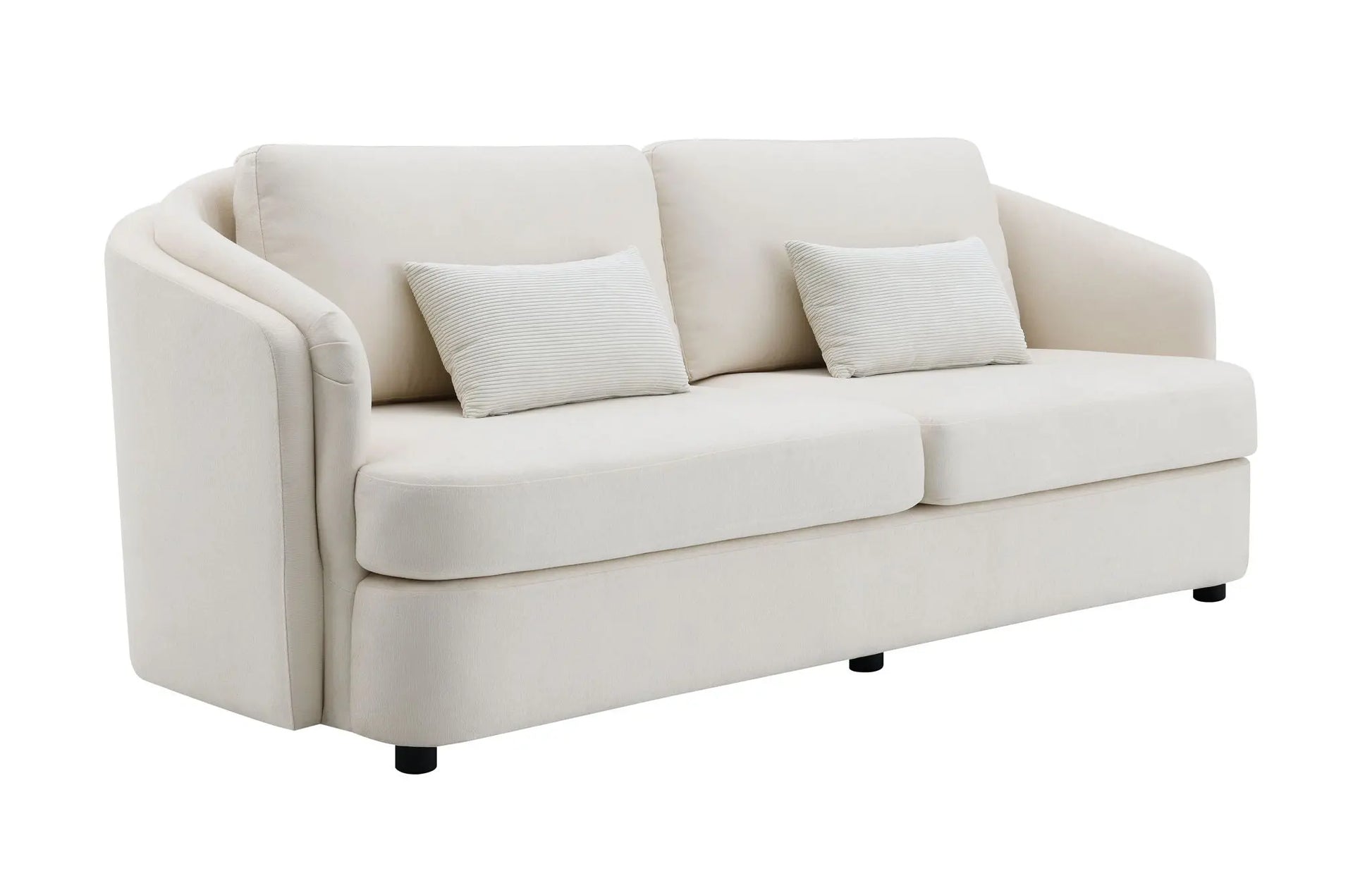 Mariko - Linen Sofa With 2 Toss Pillows - Beige Acme