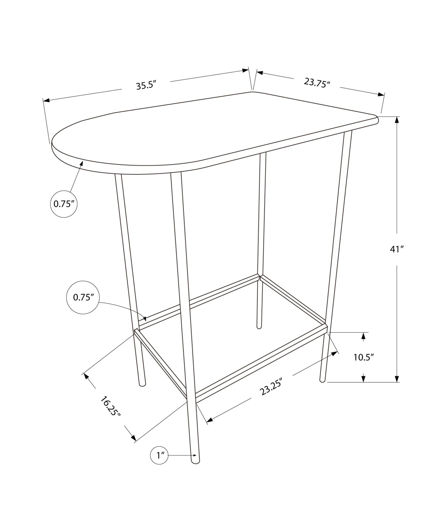 Home Bar Table With Bar Height Small Rectangular For Kitchen 8th Street
