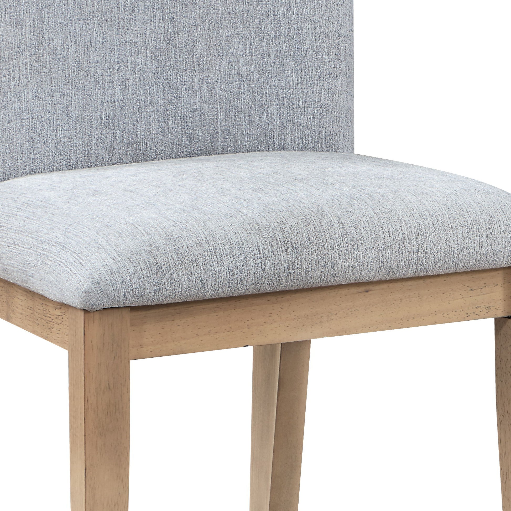 Caspian - Linen And Oak Finish Dining Chair (Set of 2) - Gray Lilola Home