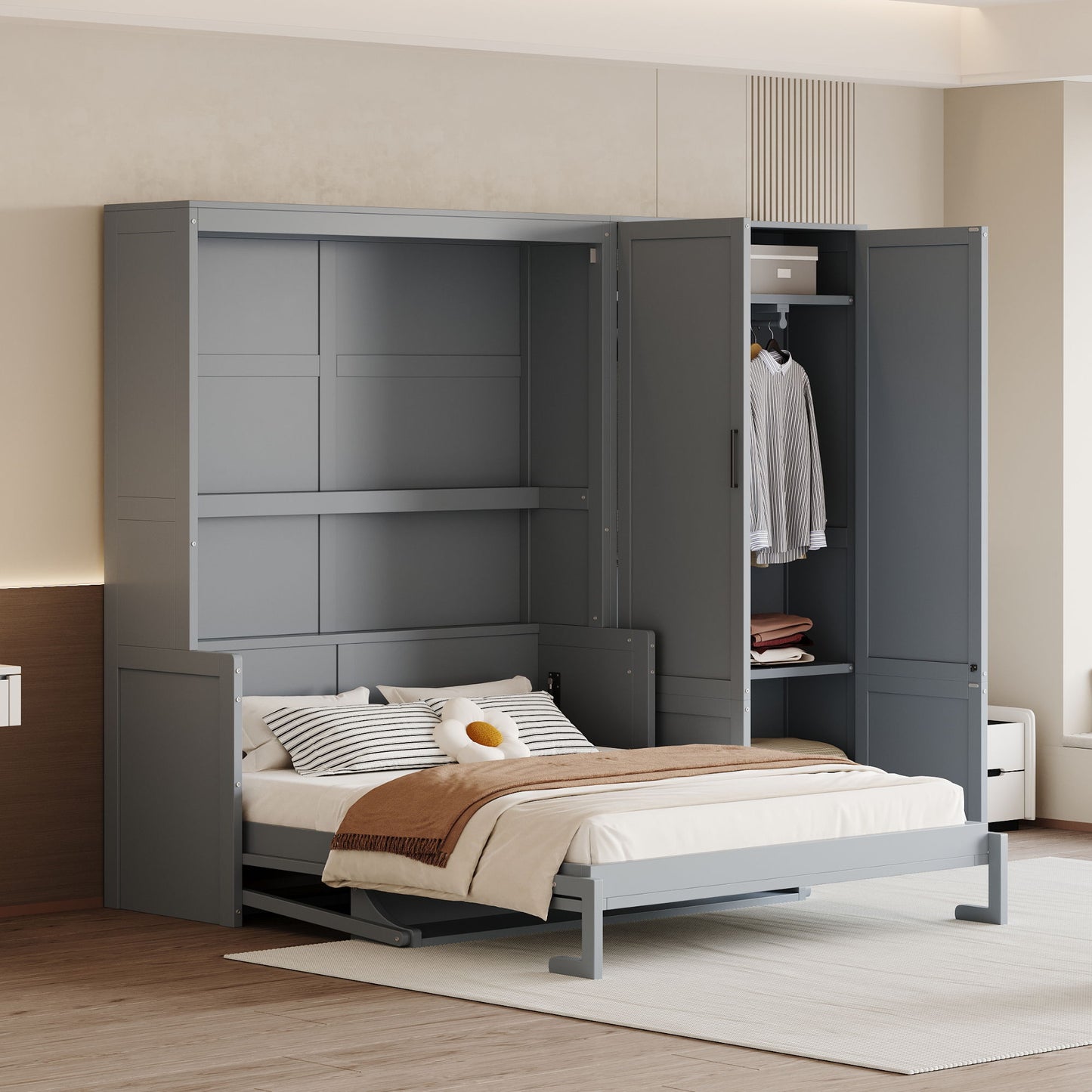Murphy Elegant Wall Bed With Closet DreamHaus