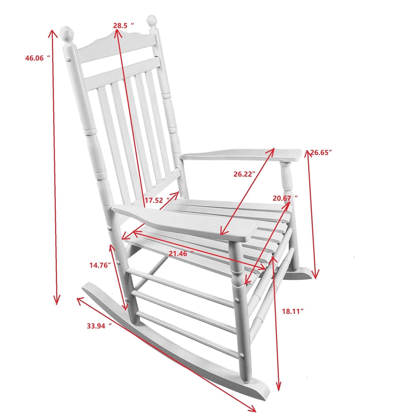 Balcony Porch Adult Rocking Chair Home Essentials
