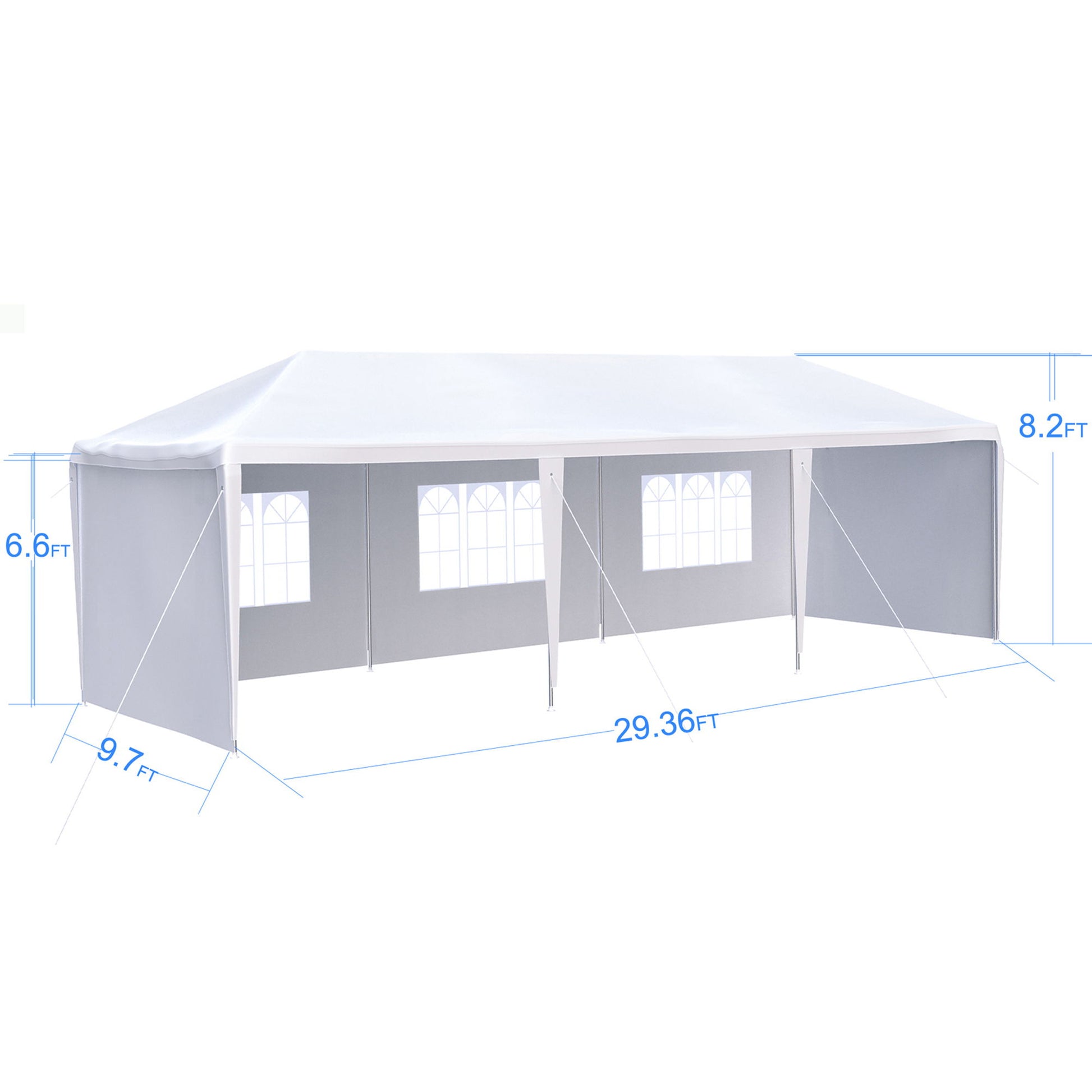 10X30' Wedding Party Canopy Tent Outdoor Gazebo With Removable Sidewalls Home Essentials