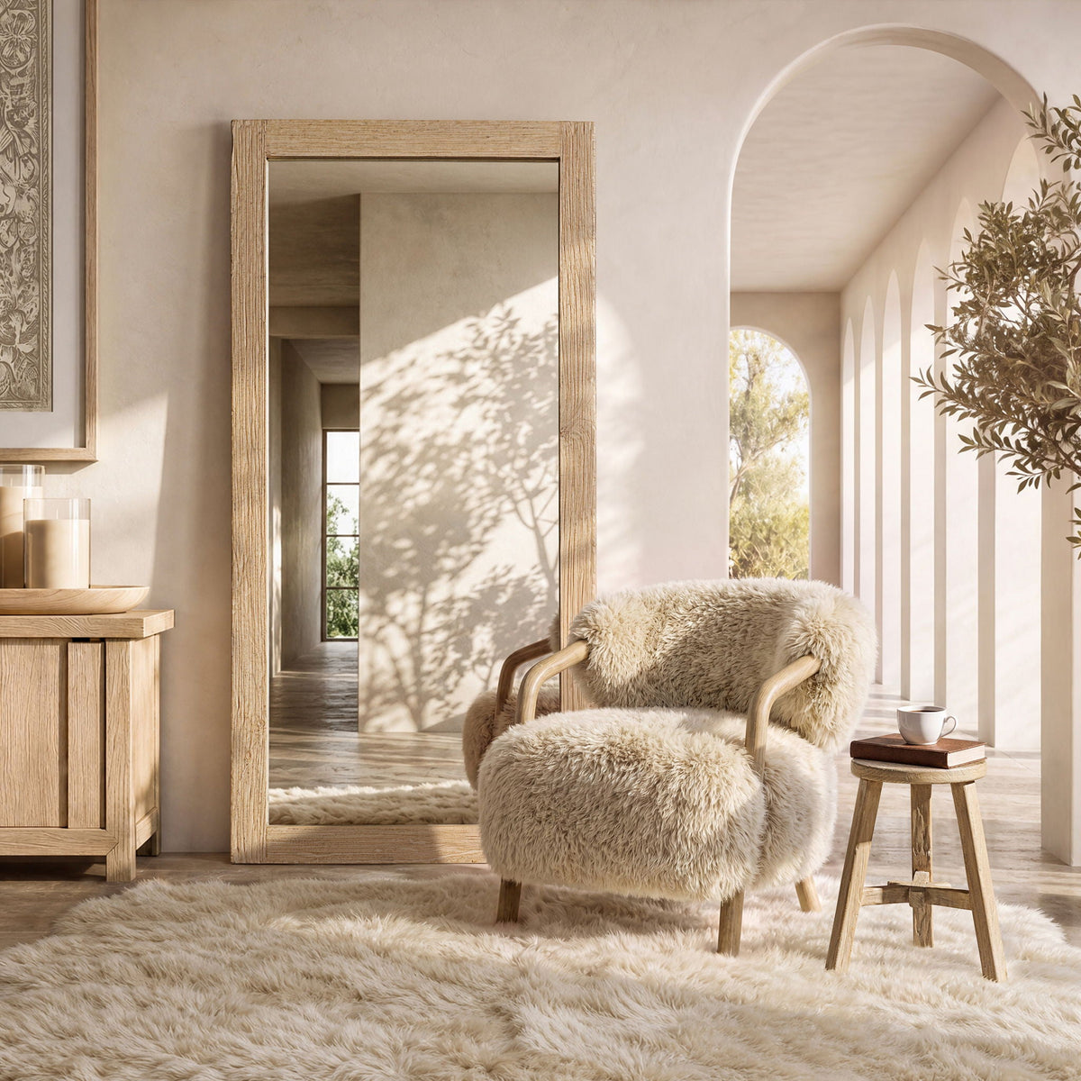 Linden - Round Stool - Light Brown Jennifer Taylor Home