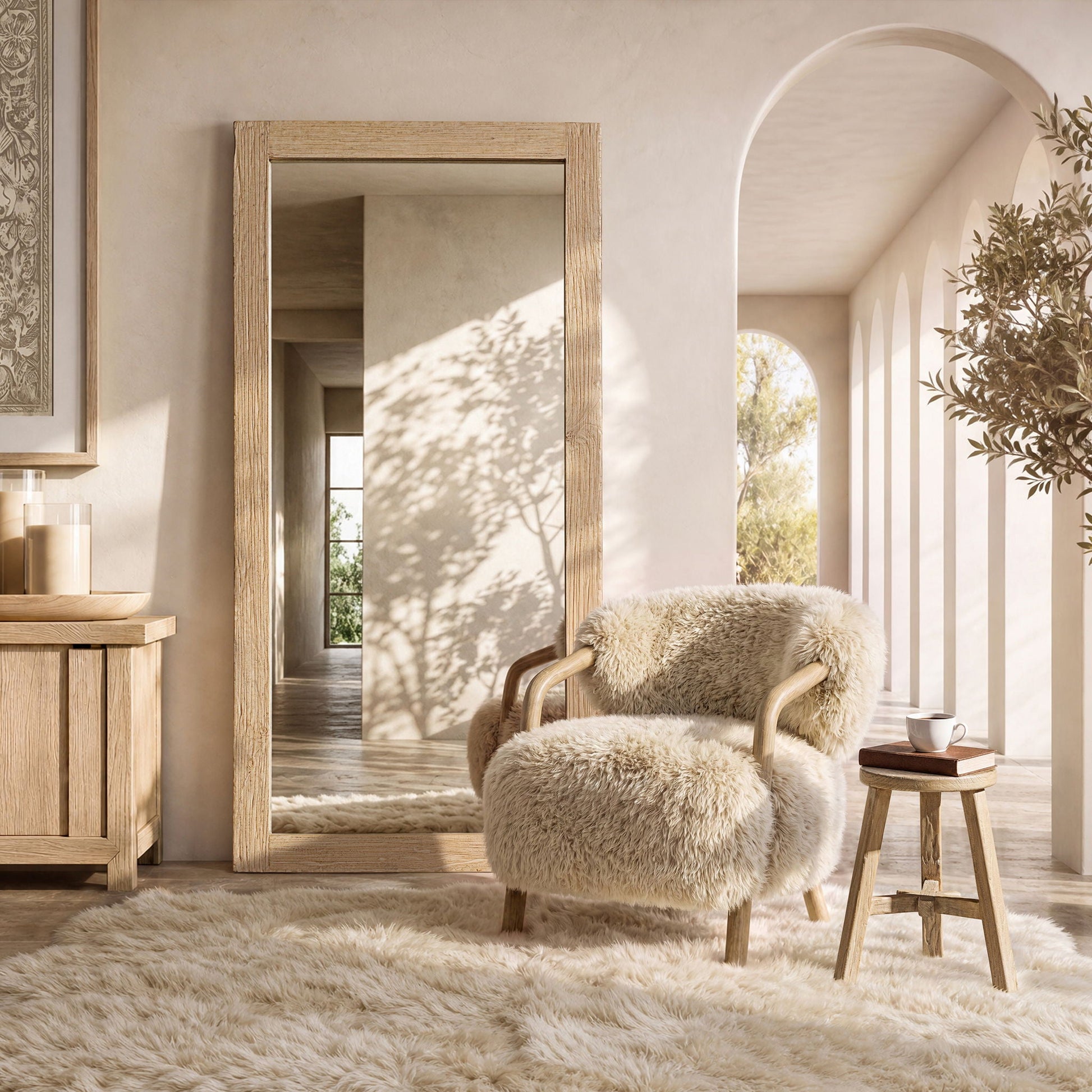 Linden - Round Stool - Light Brown Jennifer Taylor Home