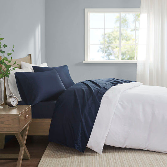 Queen 600 Thread Count Sheet Set - Navy Madison Park
