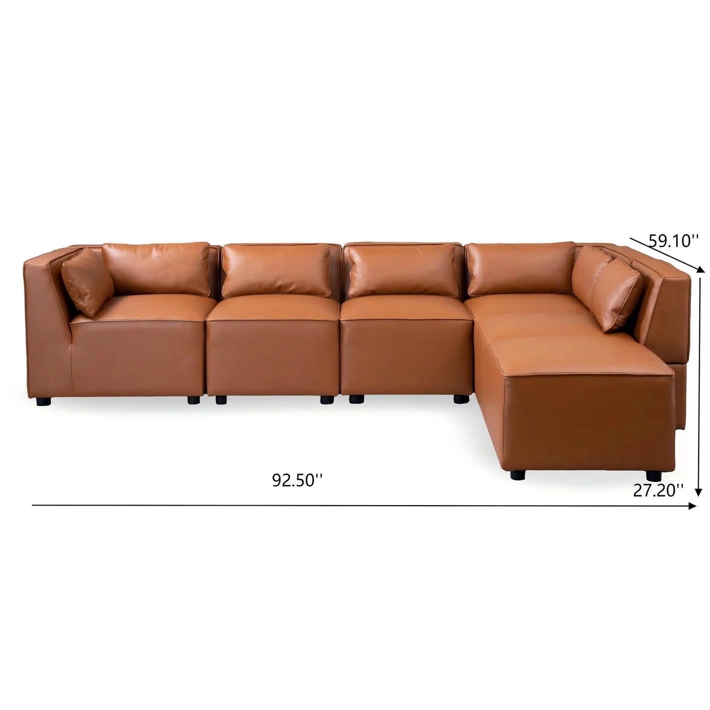 Wexford - Modular Sofa - Cognac Ashcroft Furniture