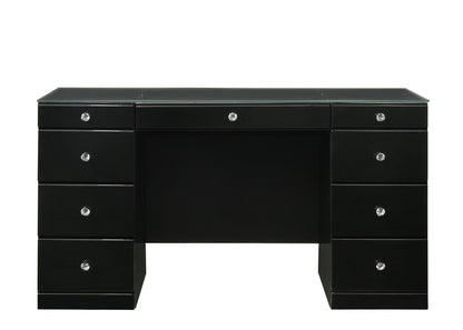 Avery - Vanity Desk With Glass Top Crown Mark