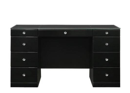 Avery - Vanity Desk With Glass Top Crown Mark