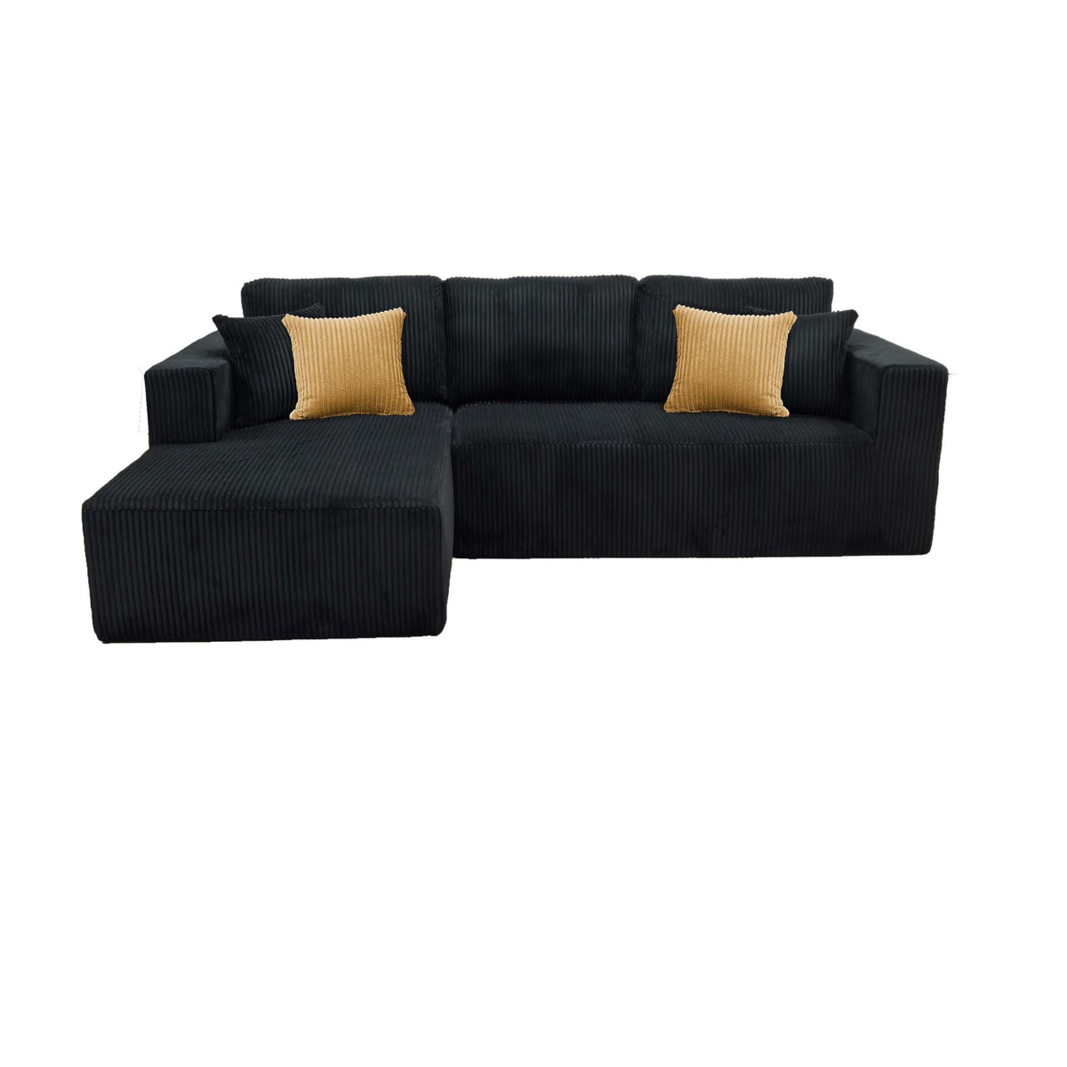 L - Shape Full Compressed Upholstered Sectional Home Essentials